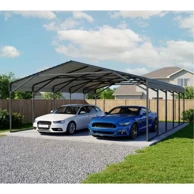 WESTMANN Kopenhagen L | dvostruka metalna nadstrešnica za auto | 791 × 597 cm | siva | za 2 auta, BRANDED IN GERMANY